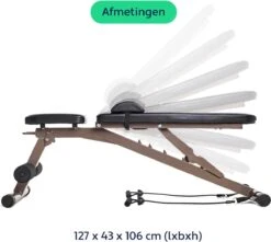 Vita5 Halterbank – Fitnessbank – Verstelbaar Met Rugleuning – Voor Gewichten – Incl. Weerstandsbanden En Beenhouder – Inklapbaar -Fit Gear Verkoop 1200x1074 3