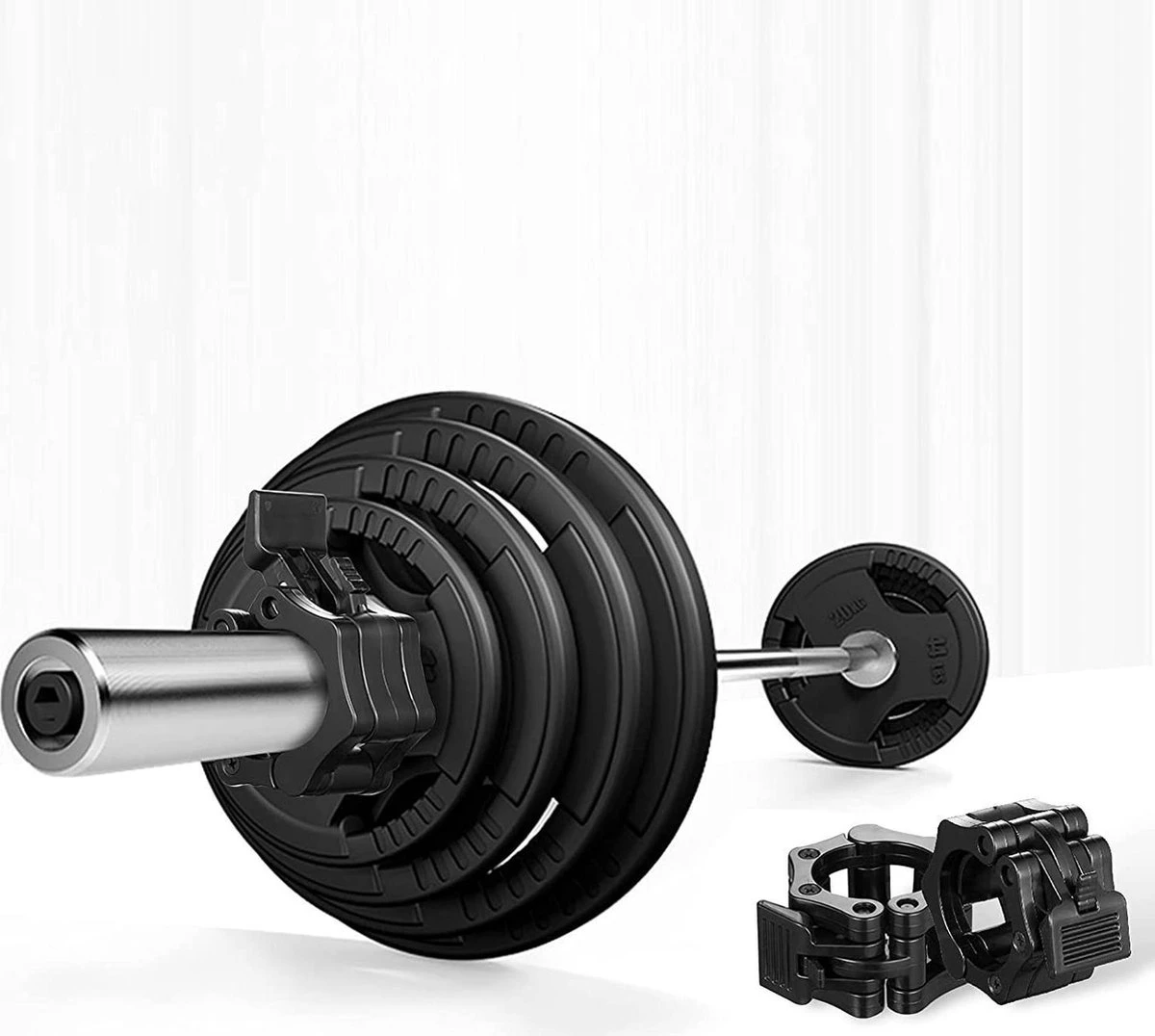 MJ Sports Premium Jaw Collar Set - Haltersluitingen - Halterklemmen - Halterstangsluiting - Jaw Collars - Olympic Barbell - Fitness - Set Van 2 - 50mm - Zwart 9 MJ Sports Premium Jaw Collar Set - Haltersluitingen - Halterklemmen - Halterstangsluiting - Jaw Collars - Olympic Barbell - Fitness - Set Van 2 - 50mm - Zwart - Afbeelding 7