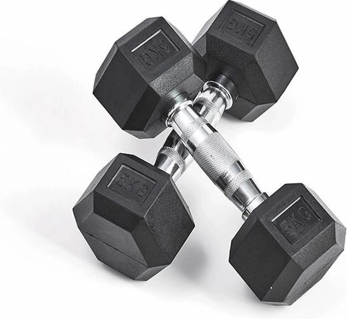 Active Panther Hexa Dumbbell Set - Professionele Gewichten - Halterset - Gewichten - 2 X 5 Kg - 10 Kg Totaal 3 Active Panther Hexa Dumbbell Set - Professionele Gewichten - Halterset - Gewichten - 2 X 5 Kg - 10 Kg Totaal
