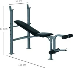 Fitnessbank - Bankdrukbank - Krachttraining - Fitness Bank - Bench Press - Leg Curl -Fit Gear Verkoop 1200x1107 4