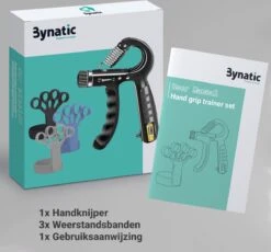 Bynatic Handtrainer Set - Grip Trainer Voor Fitness - Verstelbare Handknijper - Knijphalter Gripper - Onderarm Trainer Set - Handgripper Voor Pols & Vinger - Grip Strength Trainer Verstelbaar - Geschikt Voor Man & Vrouw -Fit Gear Verkoop 1200x1118 8