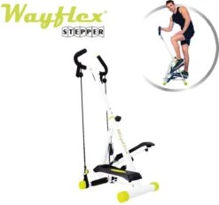 Wayflex - Opvouwbare Stepper - Hometrainer - Fitness Stepper - Fitnesstrainer - Wit/Zwart