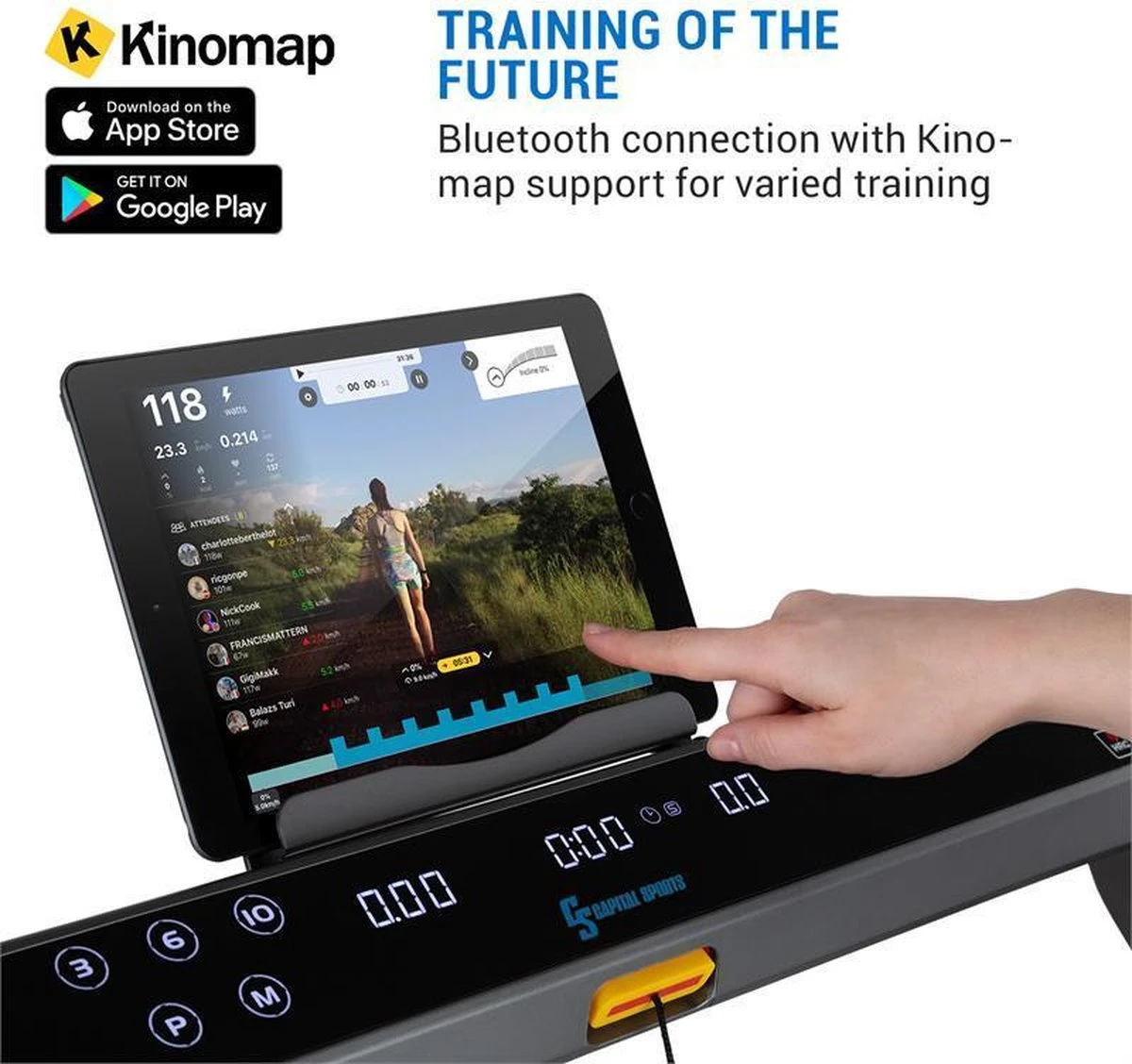 CAPITAL SPORTS Compact Space X Loopband Loopvlak 123x44cm 1,1 KW Vouwbaar 6 CAPITAL SPORTS Compact Space X Loopband Loopvlak 123x44cm 1,1 KW Vouwbaar - Afbeelding 4