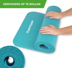 Tunturi Fitnessmat - Yogamat - Sportmat Gemaakt Van Zacht NBR Materiaal - 180 X 60 X 1,5cm - Turquoise- Incl. Gratis Fitness App 11 Tunturi Fitnessmat - Yogamat - Sportmat Gemaakt Van Zacht NBR Materiaal - 180 X 60 X 1,5cm - Turquoise- Incl. Gratis Fitness App -Fit Gear Verkoop 1200x1131 9