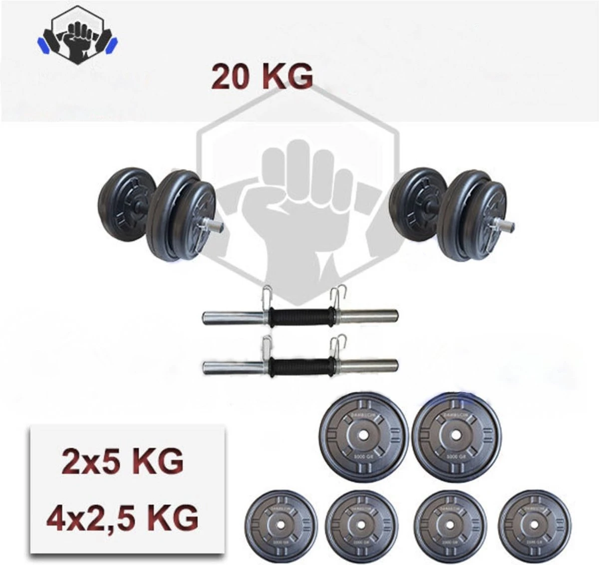 Dumbell 20 Kg - Dumbells 20 Kg Set - Dumbells 2 X 10 Kg – Dumbells Set Verstelbaar – Dumbell - Gewichten Set – Gewichten Fitness – Halter Set – Dumbel Set 4 Dumbell 20 Kg - Dumbells 20 Kg Set - Dumbells 2 X 10 Kg – Dumbells Set Verstelbaar – Dumbell - Gewichten Set – Gewichten Fitness – Halter Set – Dumbel Set - Afbeelding 2