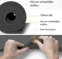 Yoga Mat Zwart 1 Cm Dik, Fitnessmat, Pilates, Aerobics -Fit Gear Verkoop 1200x1134 10