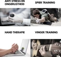 U-Fit One 3 Stuks Stressbal- Stressballen - Fidget - Handtrainer - Handknijper - Knijphalter -Fit Gear Verkoop 1200x1137 18