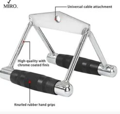 MIRO Roeigreep - Meedraaiend - Roei Handgreep - Parallelgreep - Handvat - Fitness - Dubbele Handgreep - + Karabijnhaak -Fit Gear Verkoop 1200x1141