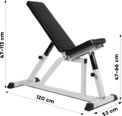 Physionics - Verstelbare Halterbank - Buiktrainer - Fitnessbank - Antislip - Staal - Trainingsapparaat 17 Physionics - Verstelbare Halterbank - Buiktrainer - Fitnessbank - Antislip - Staal - Trainingsapparaat -Fit Gear Verkoop 1200x1141 3
