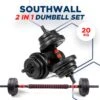 SOUTHWALL Dumbbells Set Verstelbaar Met Halterstang Tot 20kg – Verstelbare Halterset – Fitness Stang – Fitness Gewichten Set – Professionele 2-in-1 Dumbbellset – Gebruiksvriendelijk – Multifunctioneel – Dumbell Set 20 Kg – Rood/Zwart -Fit Gear Verkoop 1200x1142 12