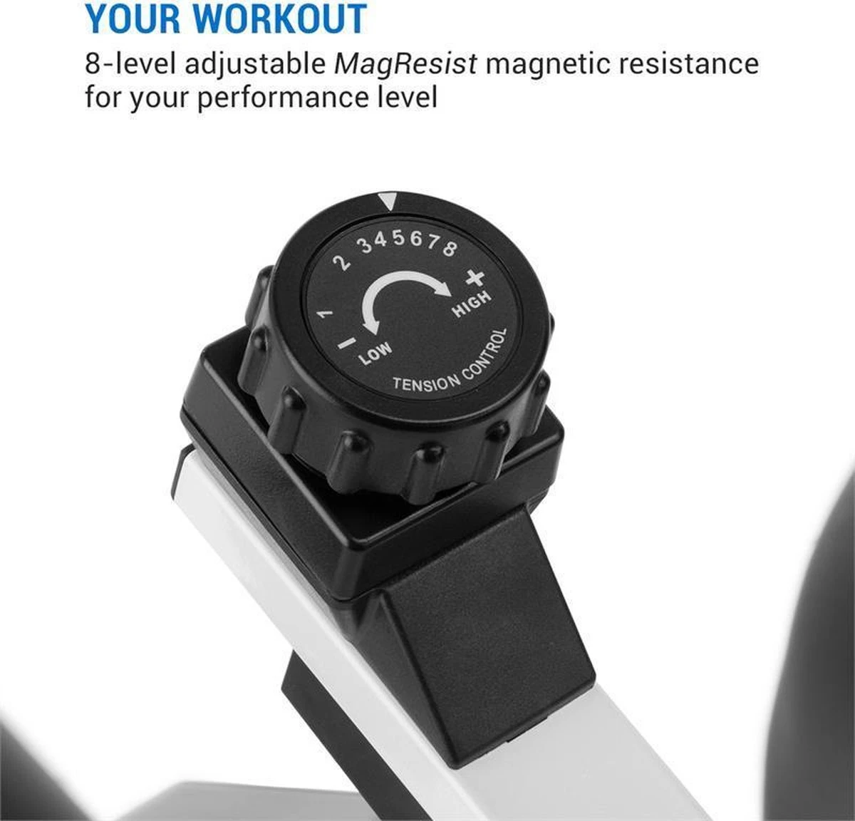 CAPITAL SPORTS Azura Desk Bike - Cardio Bike Voor Gebruik Aan Je Bureau - Hometrainer - 7,5 Kg Vliegwielmassa- Riemaandrijving - Max. 100 Kg 4 CAPITAL SPORTS Azura Desk Bike - Cardio Bike Voor Gebruik Aan Je Bureau - Hometrainer - 7,5 Kg Vliegwielmassa- Riemaandrijving - Max. 100 Kg - Afbeelding 2