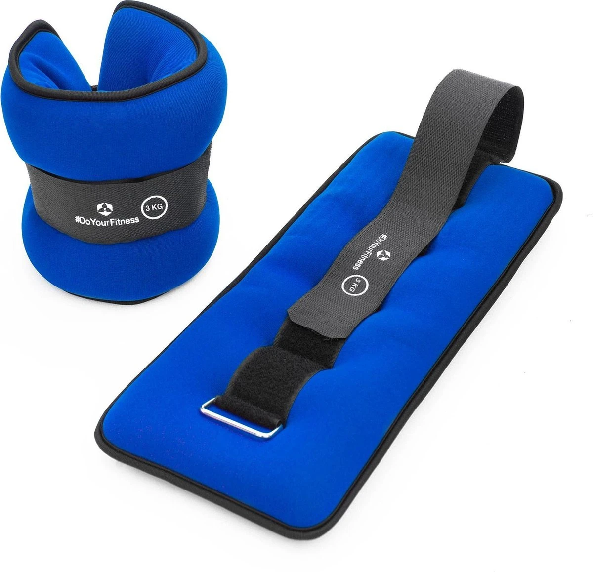 #DoYourFitness® - Neopreen Enkel- & Polsgewichten »Mevia« - 0,5 Kg Tot 3 Kg - Robuuste Klittenbandsluiting - Ankle / Wrist Weights - 3kg / Blauw & Zwart 3 #DoYourFitness® - Neopreen Enkel- & Polsgewichten »Mevia« - 0,5 Kg Tot 3 Kg - Robuuste Klittenbandsluiting - Ankle / Wrist Weights - 3kg / Blauw & Zwart