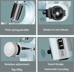 Handgrip Trainer Pro, Fitness - Verstelbaar- Handknijper - Onderarm Trainer - Grip Trainer - Met Teller - 5 Tot 60KG - Grijs Zwart -Fit Gear Verkoop 1200x1161 11