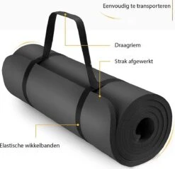 Yoga Mat Zwart 1 Cm Dik, Fitnessmat, Pilates, Aerobics -Fit Gear Verkoop 1200x1162 10