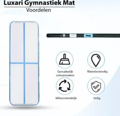 Luxari - AirTrack Pro - 3 Meter - Inclusief Opbergtas, Reparatie-kit & 600W Elektrische Pomp - Turnmatten - Gymnastiek Turnmat - Fitness Matten -Fit Gear Verkoop 1200x1163 8