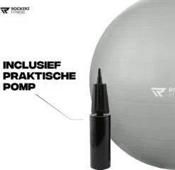 Rockerz Fitness® - Yoga Bal Inclusief Pomp - Pilates Bal - Fitness Bal - Zwangerschapsbal - Goede Houding Bij Het Thuiswerken - 90 Cm - Kleur: Grijs -Fit Gear Verkoop 1200x1164 11
