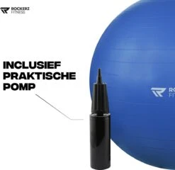 Rockerz Fitness® - Yoga Bal Inclusief Pomp - Pilates Bal - Fitness Bal - Zwangerschapsbal - Goede Houding Bij Het Thuiswerken - 55 Cm - Kleur: Blauw -Fit Gear Verkoop 1200x1164 9