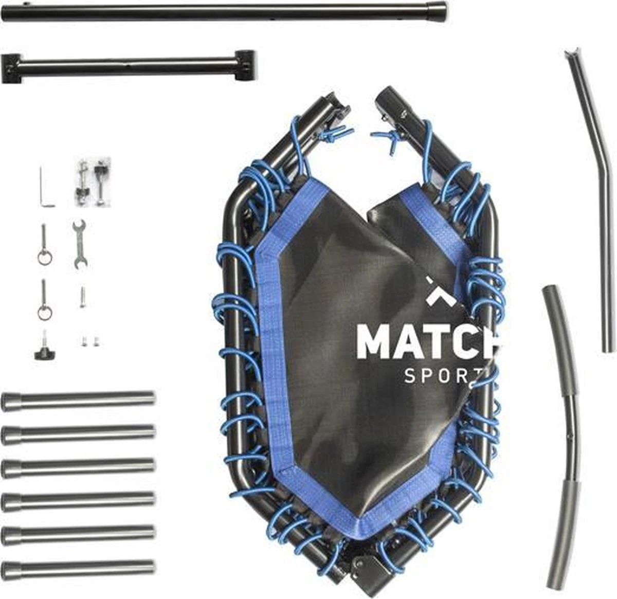 Matchu Sports - Fitness Trampoline PRO - Sport Trampoline - Mini Trampoline - Bungee Vering - 110cm Diameter 6 Matchu Sports - Fitness Trampoline PRO - Sport Trampoline - Mini Trampoline - Bungee Vering - 110cm Diameter - Afbeelding 4