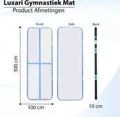 Luxari - AirTrack Pro - 3 Meter - Inclusief Opbergtas, Reparatie-kit & 600W Elektrische Pomp - Turnmatten - Gymnastiek Turnmat - Fitness Matten -Fit Gear Verkoop 1200x1166 14