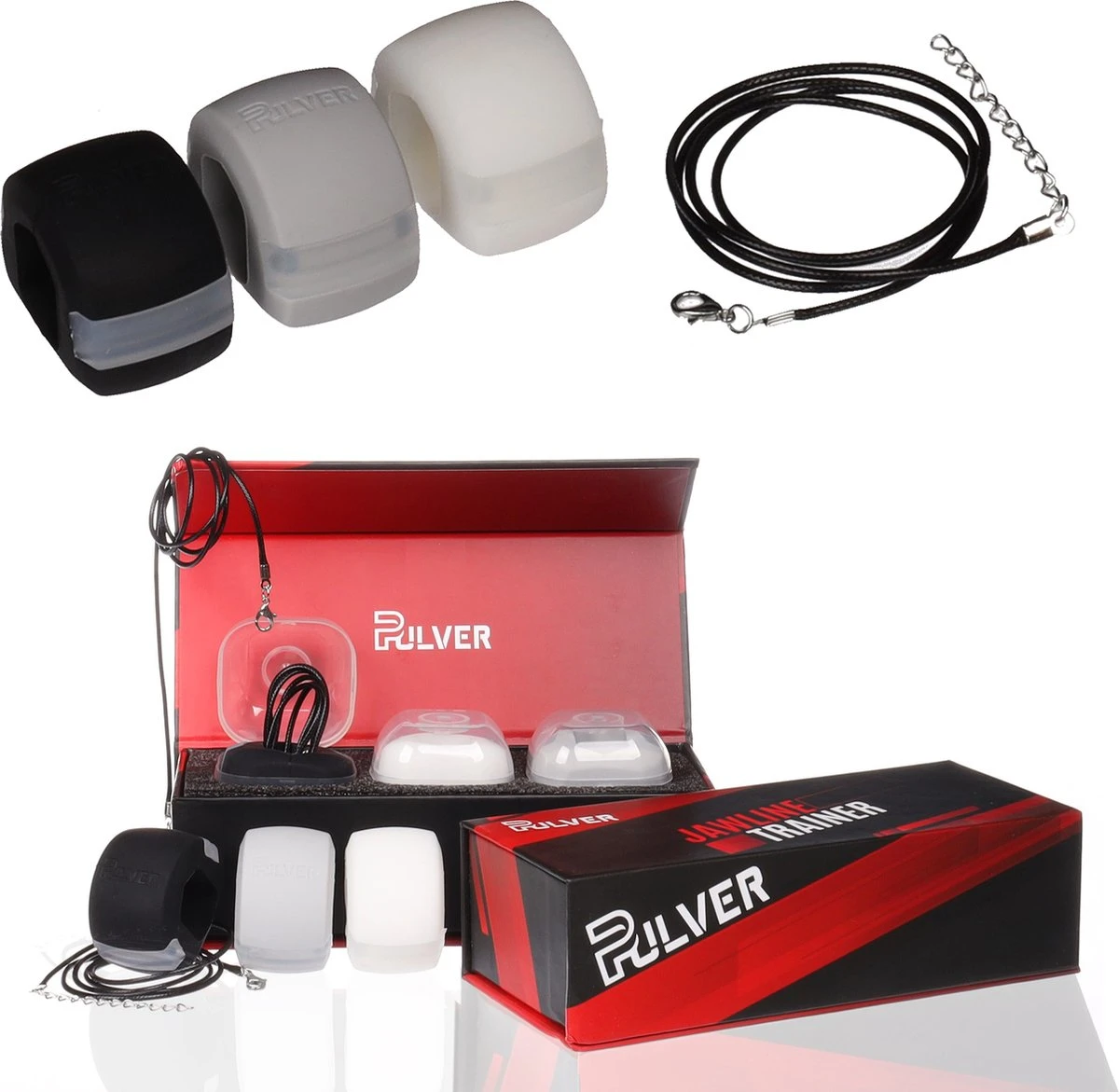Kaaktrainer - Kaaklijn Trainer - Kaak Trainer Met Luxe Opbergdoos - Ketting - 3 Niveaus - Jawline Trainer - Compacte Kaaktrainer - Kaakspier - Onderkin Trainer - Anti Aging - Kaak 3 Kaaktrainer - Kaaklijn Trainer - Kaak Trainer Met Luxe Opbergdoos - Ketting - 3 Niveaus - Jawline Trainer - Compacte Kaaktrainer - Kaakspier - Onderkin Trainer - Anti Aging - Kaak