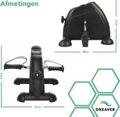 Dreaver Stoelfiets - LCD-scherm - Inclusief Antislipmat - Bureaufiets - Bewegingstrainer - Deskbike - Mini Hometrainer - Pedaaltrainer -Fit Gear Verkoop 1200x1171