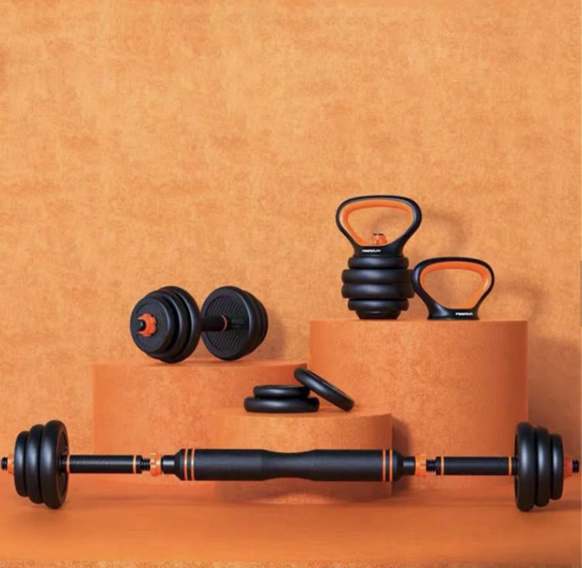 Active Panther Dumbbell Set 40 Kg - Zwart/Oranje Verstelbare Halter, Dumbbell & Kettlebell Stang 40 Kg Totaal 3 Active Panther Dumbbell Set 40 Kg - Zwart/Oranje Verstelbare Halter, Dumbbell & Kettlebell Stang 40 Kg Totaal