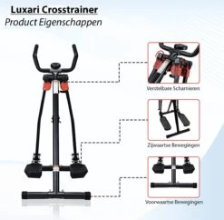 Luxari - Crosstrainer - Voor- En Zijwaartse Bewegingen - Inc. Hartslagfunctie - Hometrainer - Elliptische Trainer -Fit Gear Verkoop 1200x1174 1