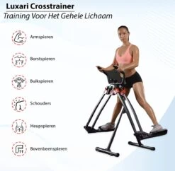 Luxari - Crosstrainer - Voor- En Zijwaartse Bewegingen - Inc. Hartslagfunctie - Hometrainer - Elliptische Trainer -Fit Gear Verkoop 1200x1174 2