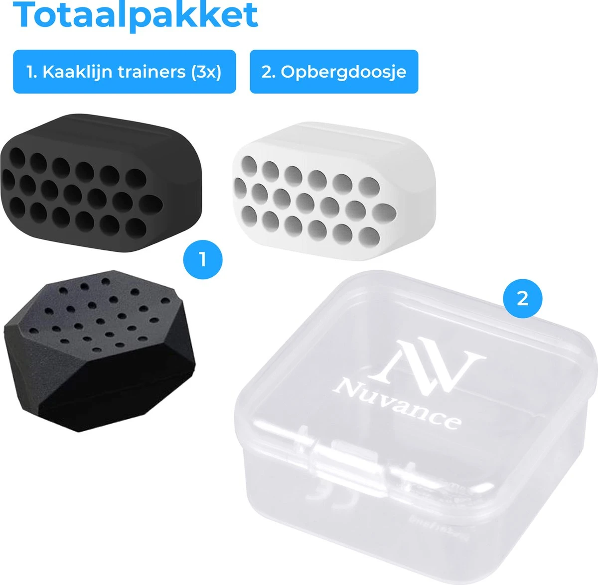 Nuvance - Kaaklijn Trainer (Combi Set) - Pro, Ervaren, Beginner - Jawline Trainer - Kaak Trainer 7 Nuvance - Kaaklijn Trainer (Combi Set) - Pro, Ervaren, Beginner - Jawline Trainer - Kaak Trainer - Afbeelding 5