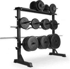 Merkloos Halter-, En Gewichtstandaard Voor Halterstang-. Schijven En Dumbells Max 300 Kg -Fit Gear Verkoop 1200x1175 2