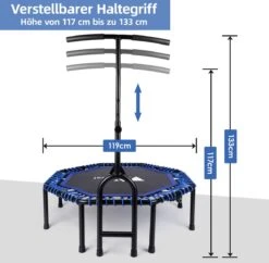 FOXSPORT Trampoline - Jump - Fitness - Volwassene Of Kindertrampoline - Fitness Trampoline Met Handvat - Mini Trampoline - Kleine Trampoline - Sport Trampoline - Inclusief Handgrip - Fitnesstrampolines - 119 Cm -Fit Gear Verkoop 1200x1177 1