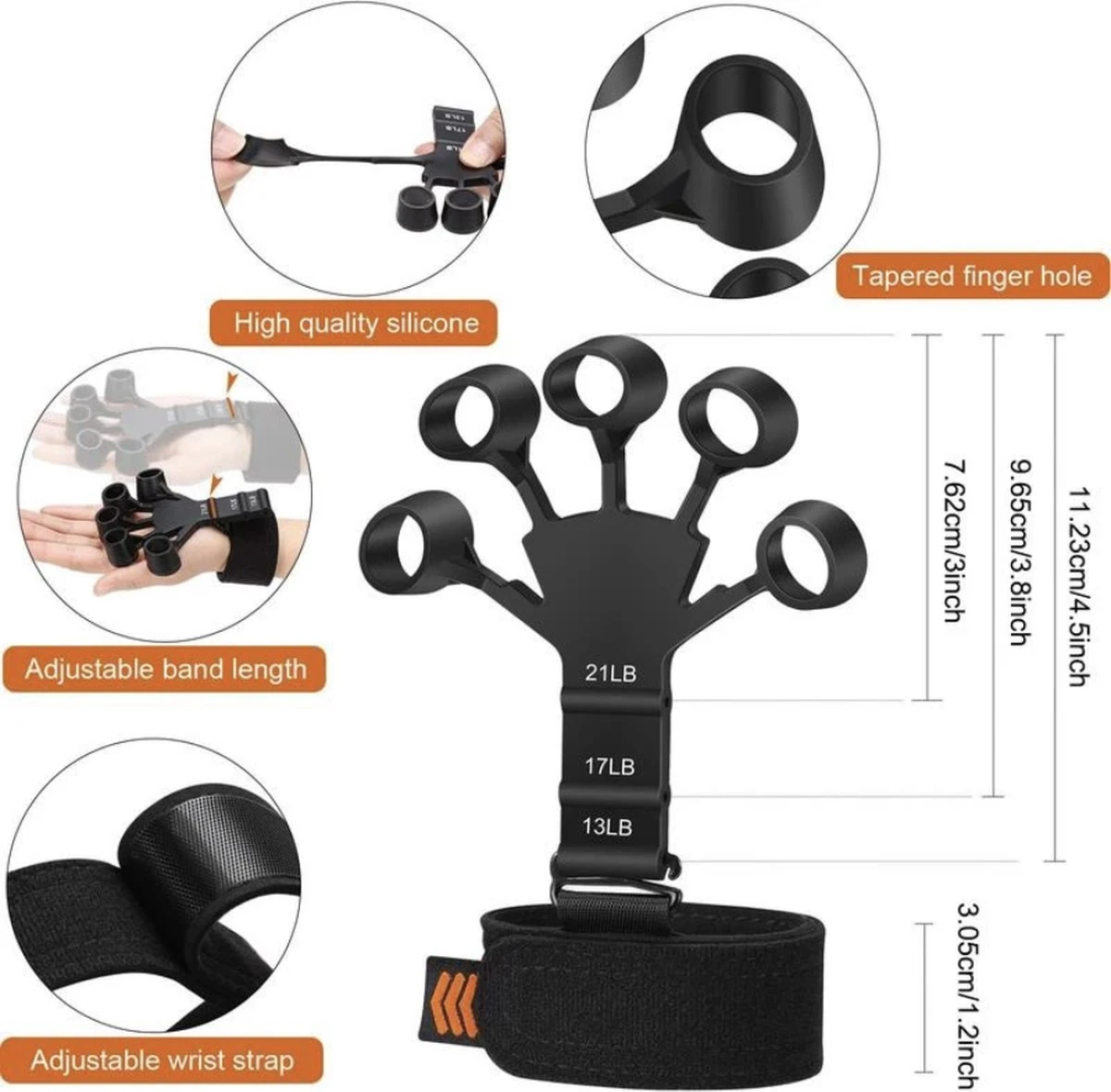 Merkloos Vinger Gripper - 2 Stuks - Sterkte Trainer - Siliconen - Hand Yoga - Weerstand Band - Vinger Buigen En Strekken Training Apparaat - Sport Ondersteuning 4 Merkloos Vinger Gripper - 2 Stuks - Sterkte Trainer - Siliconen - Hand Yoga - Weerstand Band - Vinger Buigen En Strekken Training Apparaat - Sport Ondersteuning - Afbeelding 2