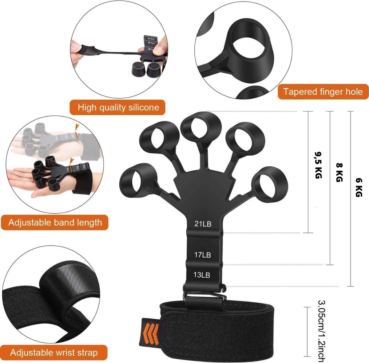 AyFit - Vingertrainers - Onderarm Trainer - Vinger Gripper Bekend Van TikTok - Hand Trainers - Grip Trainer - Siliconen - Weerstand Band - Spierversterker - Hand - Vinger - 2 Stuks 4 AyFit - Vingertrainers - Onderarm Trainer - Vinger Gripper Bekend Van TikTok - Hand Trainers - Grip Trainer - Siliconen - Weerstand Band - Spierversterker - Hand - Vinger - 2 Stuks - Afbeelding 2