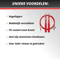 Professioneel Crossfit & Fitness Springtouw – Jump Rope – Speedrope – Verstelbaar – Rood 14 Professioneel Crossfit & Fitness Springtouw – Jump Rope – Speedrope – Verstelbaar – Rood -Fit Gear Verkoop 1200x1183 13
