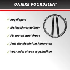 Professioneel Crossfit & Fitness Springtouw – Jump Rope – Speedrope – Verstelbaar – Zwart -Fit Gear Verkoop 1200x1184 15