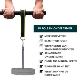 Wrist Roller - Onderarm Trainer - Forearm Trainer - Incl. Handknijper - Knijphalter -Fit Gear Verkoop 1200x1185 12