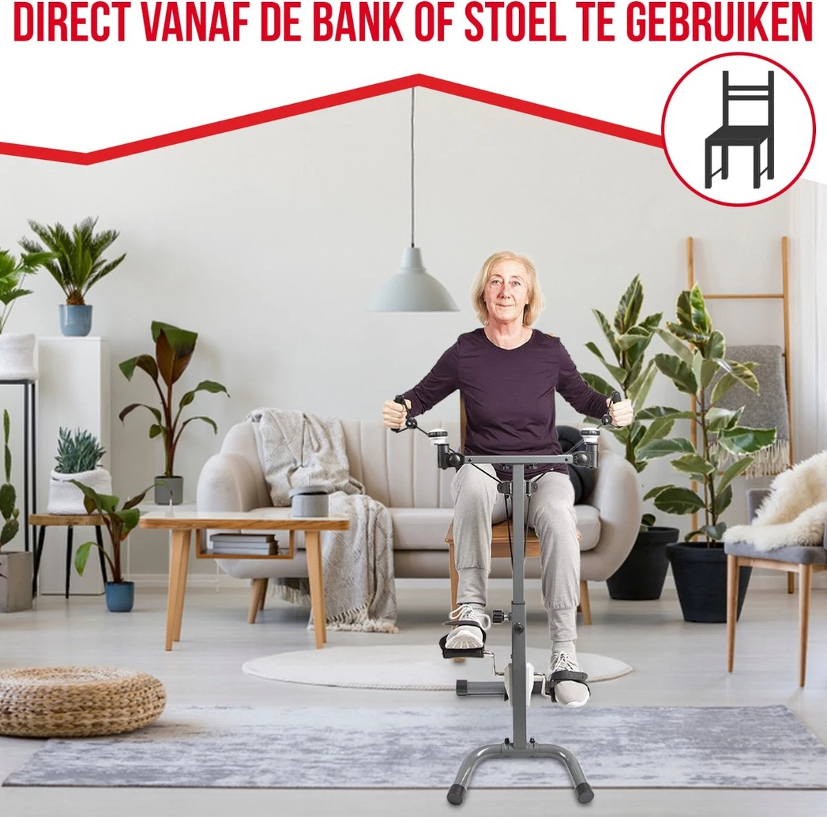 3-in-1 Hometrainer Fietstrainer Fitness Stoelfiets Armtrainer Pedaaltrainer - Voor Senioren Of Revalidatie 4 3-in-1 Hometrainer Fietstrainer Fitness Stoelfiets Armtrainer Pedaaltrainer - Voor Senioren Of Revalidatie - Afbeelding 2