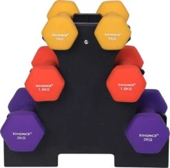 Songmics Dumbells - Halterset - Gewichten - Dumbells Set - Gewichten Fitness - Met Halterstandaard - Inclusief 9 Kg Gewichten- Meerkleurig - Zwart 9 Songmics Dumbells - Halterset - Gewichten - Dumbells Set - Gewichten Fitness - Met Halterstandaard - Inclusief 9 Kg Gewichten- Meerkleurig - Zwart -Fit Gear Verkoop 1200x1186 3