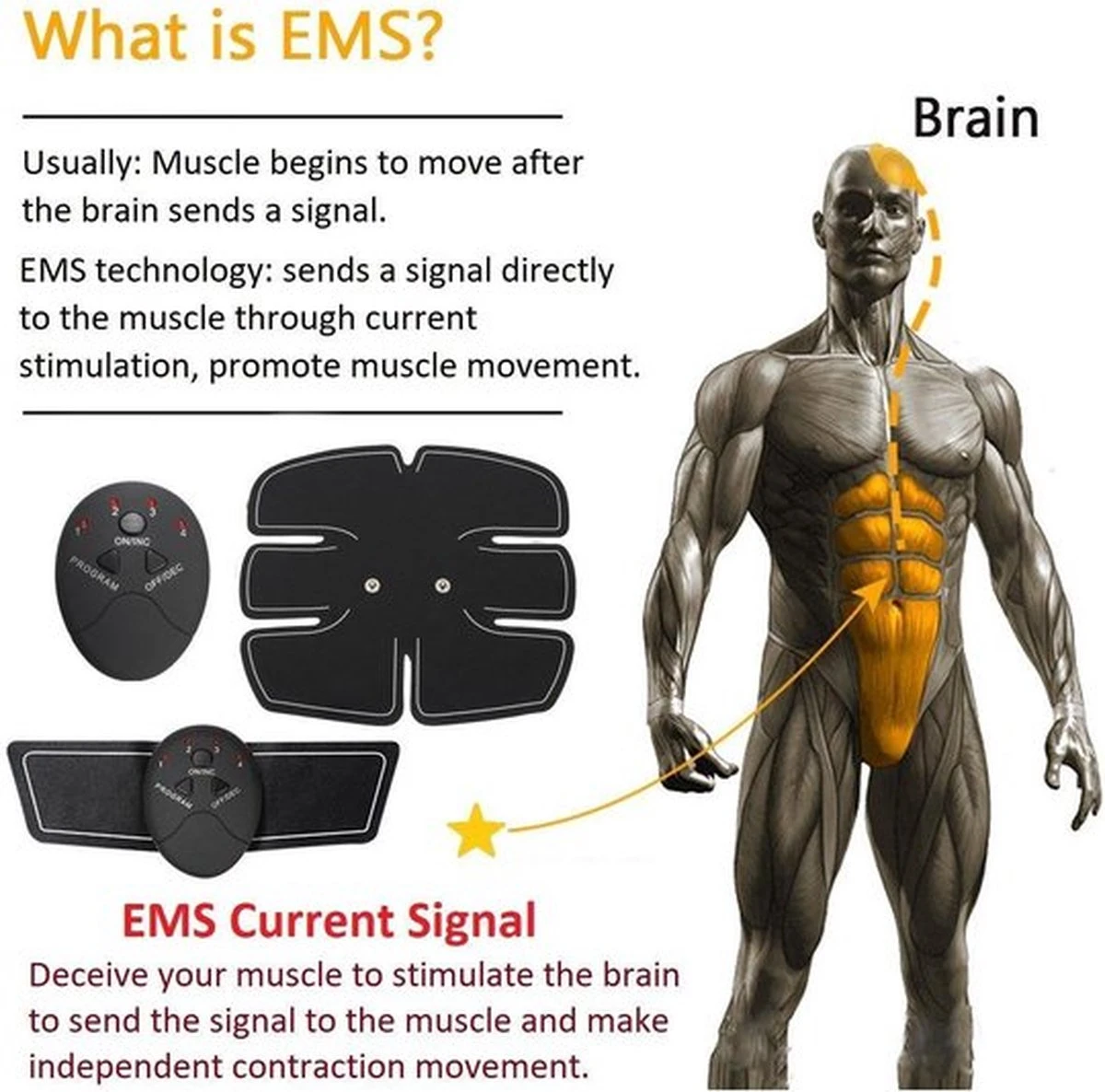 EMS Buikspiertrainer - Massage Apparaat - Elektrische Buiktrainer - Six Pack Trainer - AB Trainer - Fitness Afvallen - Lichaam Trainer - Spier Massage - 6 Programma’s - Zwart 4 EMS Buikspiertrainer - Massage Apparaat - Elektrische Buiktrainer - Six Pack Trainer - AB Trainer - Fitness Afvallen - Lichaam Trainer - Spier Massage - 6 Programma’s - Zwart - Afbeelding 2
