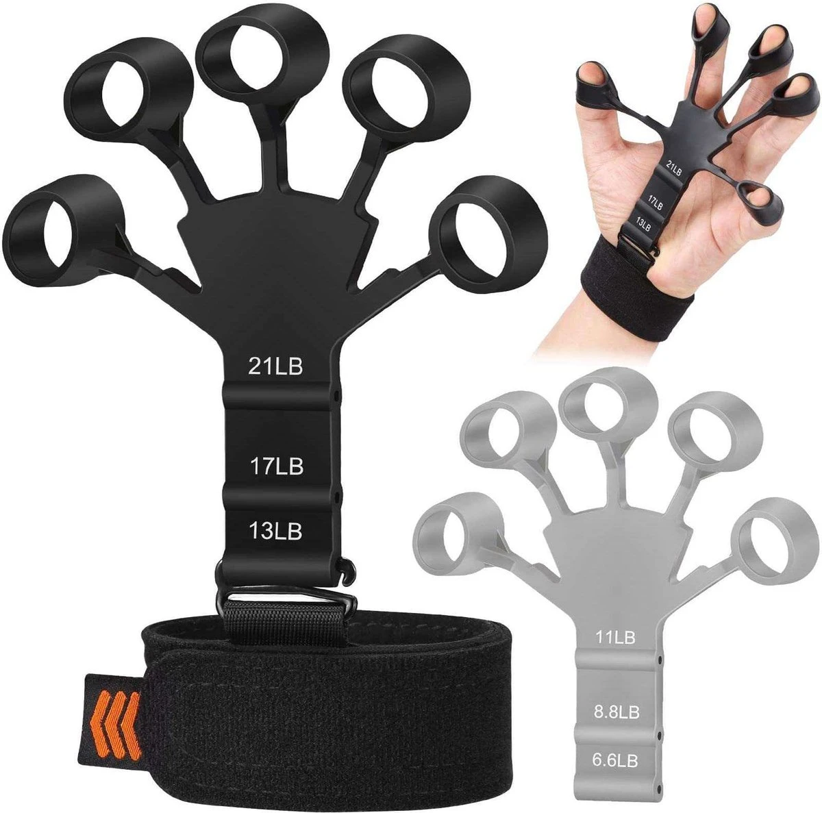 AyFit - Vingertrainers - Onderarm Trainer - Vinger Gripper Bekend Van TikTok - Hand Trainers - Grip Trainer - Siliconen - Weerstand Band - Spierversterker - Hand - Vinger - 2 Stuks 3 AyFit - Vingertrainers - Onderarm Trainer - Vinger Gripper Bekend Van TikTok - Hand Trainers - Grip Trainer - Siliconen - Weerstand Band - Spierversterker - Hand - Vinger - 2 Stuks