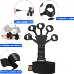 Gripster Fitness 5 Vingers - Gripster - Hand Trainer - Hands Workout - Gripper - Handknijper - Fitness Accessoires - Krachttraining - Fysiotherapie Oefeningen - Handschoenen - Werkt Ook Tegen Artritis & Reuma -Fit Gear Verkoop 1200x1187 13