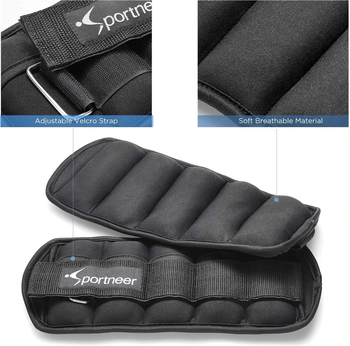 Gewichtsmanchetten, Verstelbare Enkelgewichten Set, Voet-/polsgewicht Manchetten, 1,0 Kg Tot 4,6 Kg Gewichten, 1 Paar Voor Benen En Armen, Verpakking Van 2 Stuks Voor Fitness, Wandelen, Hardlopen 5 Gewichtsmanchetten, Verstelbare Enkelgewichten Set, Voet-/polsgewicht Manchetten, 1,0 Kg Tot 4,6 Kg Gewichten, 1 Paar Voor Benen En Armen, Verpakking Van 2 Stuks Voor Fitness, Wandelen, Hardlopen - Afbeelding 3