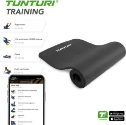 Tunturi Fitnessmat Met Draagtas - Yogamat - Sportmat Gemaakt Van Zacht NBR Materiaal - 180 X 60 X 1,5cm - Zwart - Incl. Gratis Fitness App -Fit Gear Verkoop 1200x1191 10