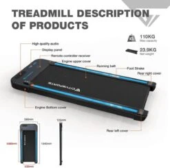 Merkloos CITYSPORTS Loopband, Elektrisch, Motor 440 W, Instelbare Snelheid, LCD-scherm En Calorieënteller, Geïntegreerde Bluetooth-luidspreker, Ultradun En Stil, Voor Thuis/kantoor -Fit Gear Verkoop 1200x1192 3