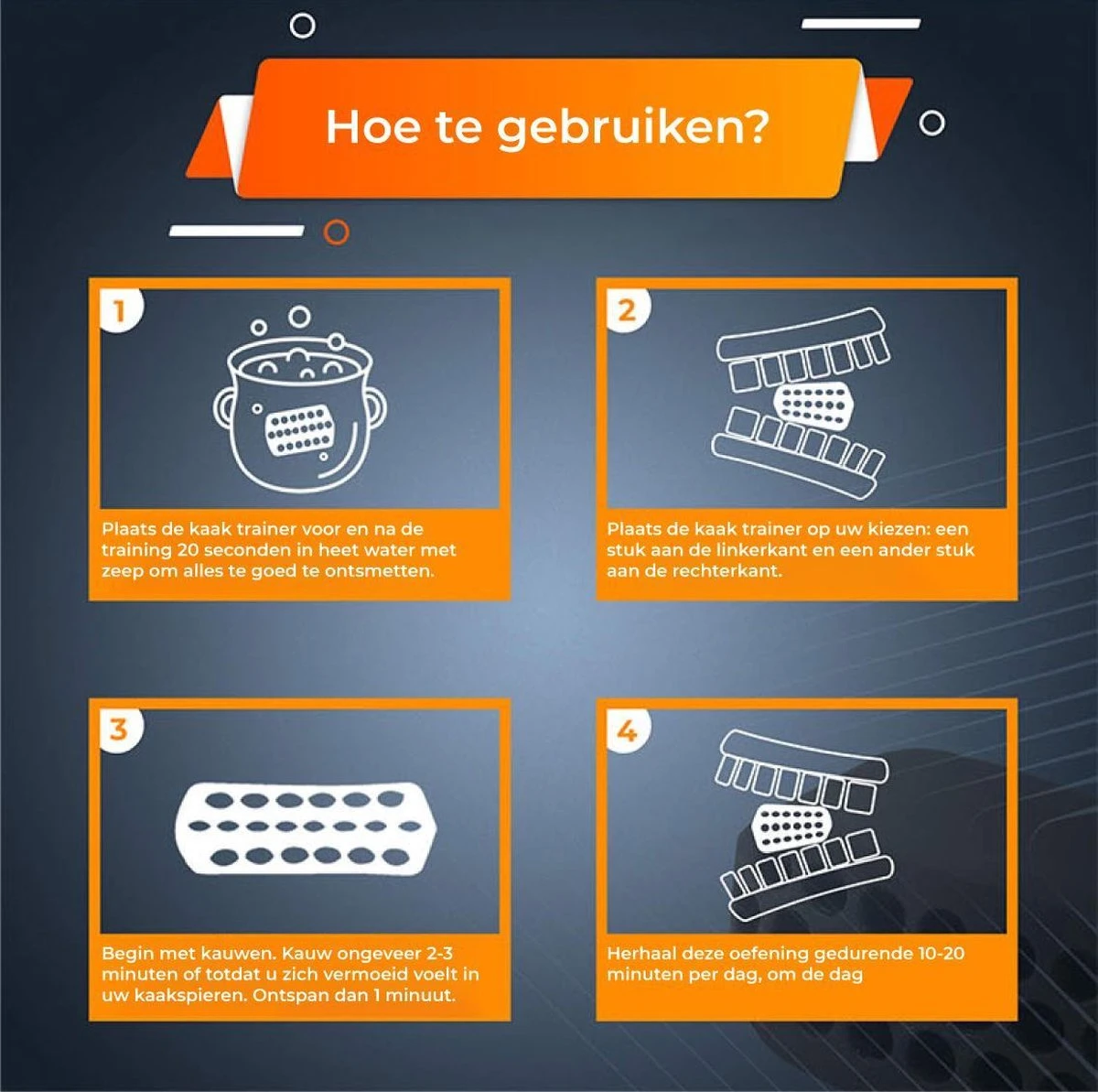 Nuvance - Kaaklijn Trainer (Combi Set) - Pro, Ervaren, Beginner - Jawline Trainer - Kaak Trainer 6 Nuvance - Kaaklijn Trainer (Combi Set) - Pro, Ervaren, Beginner - Jawline Trainer - Kaak Trainer - Afbeelding 4