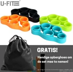 U-Fit One 4 Delige Vingertrainer Set - Krachttrainer - Gitaarspelen - Pianospelen - Onderarm - Spieren - Polstrainer - Handtrainer - Griptrainer - RSI - Finger Expander - Fingertrainer - Finger Exercise -Fit Gear Verkoop 1200x1193 15