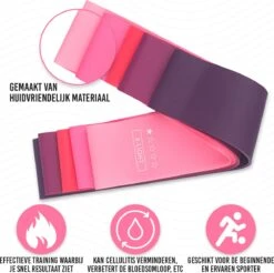 Resistance Band Weerstandsbanden Fitness Elastiek - Set Van 5 - Bootybands - Billen En Buikspieren Trainen - Roze En Paars -Fit Gear Verkoop 1200x1195 13