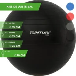 Tunturi Fitness Bal - Yoga Bal Inclusief Pomp - Pilates Bal - Zwangerschaps Bal - 90 Cm - Kleur: Zwart - Incl. Gratis Fitness App 9 Tunturi Fitness Bal - Yoga Bal Inclusief Pomp - Pilates Bal - Zwangerschaps Bal - 90 Cm - Kleur: Zwart - Incl. Gratis Fitness App -Fit Gear Verkoop 1200x1196 9