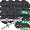 ScSPORTS® Dumbellset 70 Kg - Halterset - Gietijzer - 30 Mm - Korte Halterstangen Met Halterschijven - Gewichten -Fit Gear Verkoop 1200x1198 14