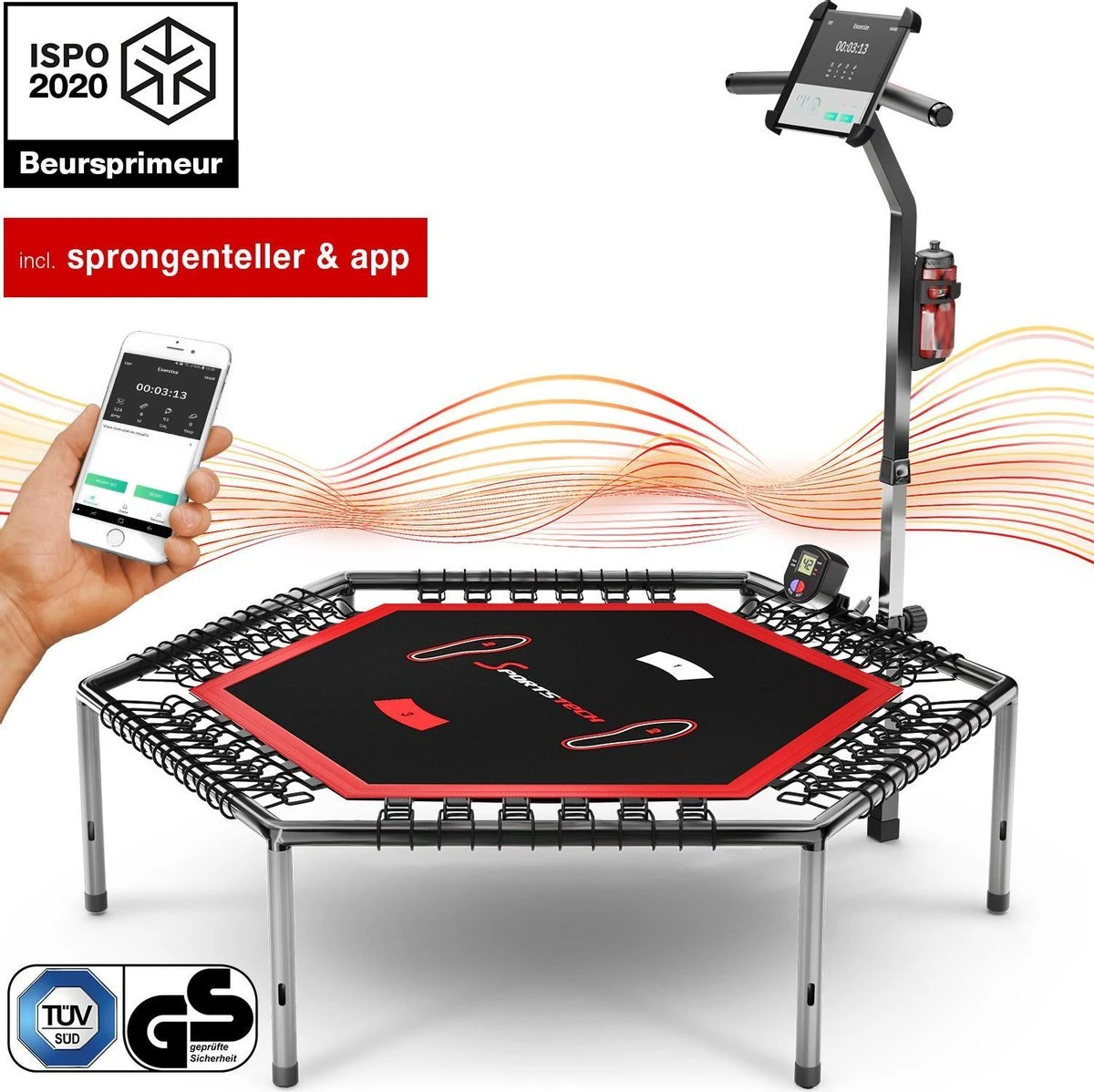 Sportstech Germany - HTX100 Smart Fitness-trampoline Met App 4 Sportstech Germany - HTX100 Smart Fitness-trampoline Met App - Afbeelding 2